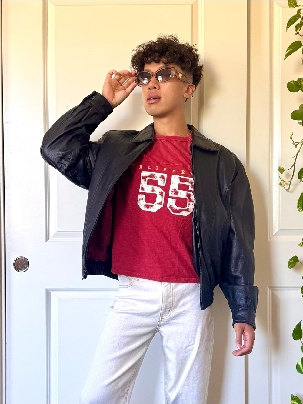 Vintage Black Wilson’s Leather Bomber Jacket